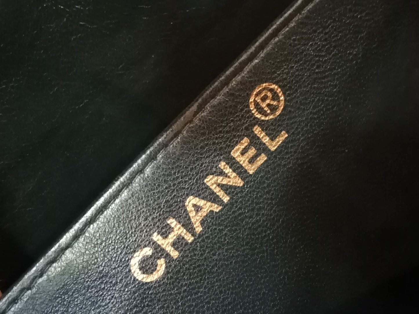 Chanel Vintage Briefcase Quilted Patent Black