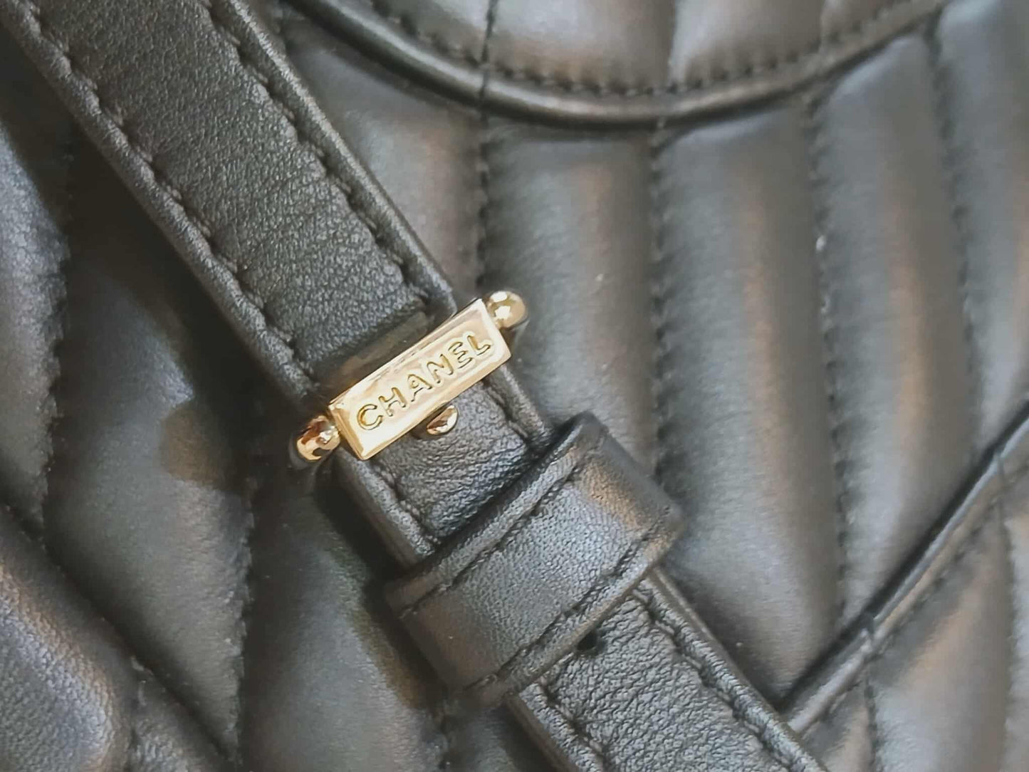 Chane Urban Spirit Backpack Chevron Lambskin Black Series 22