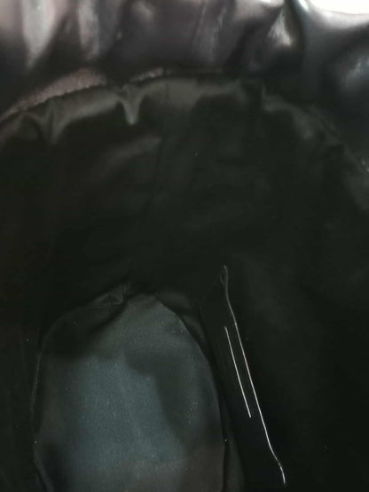 Saint Laurent Alix Stripes Quilted Leather Bucket Bag Bicolor Beige/Black