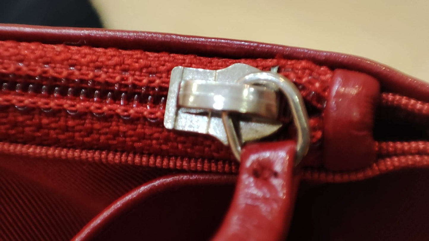 Chanel Wallet on Chain Red Lambskin Series 16