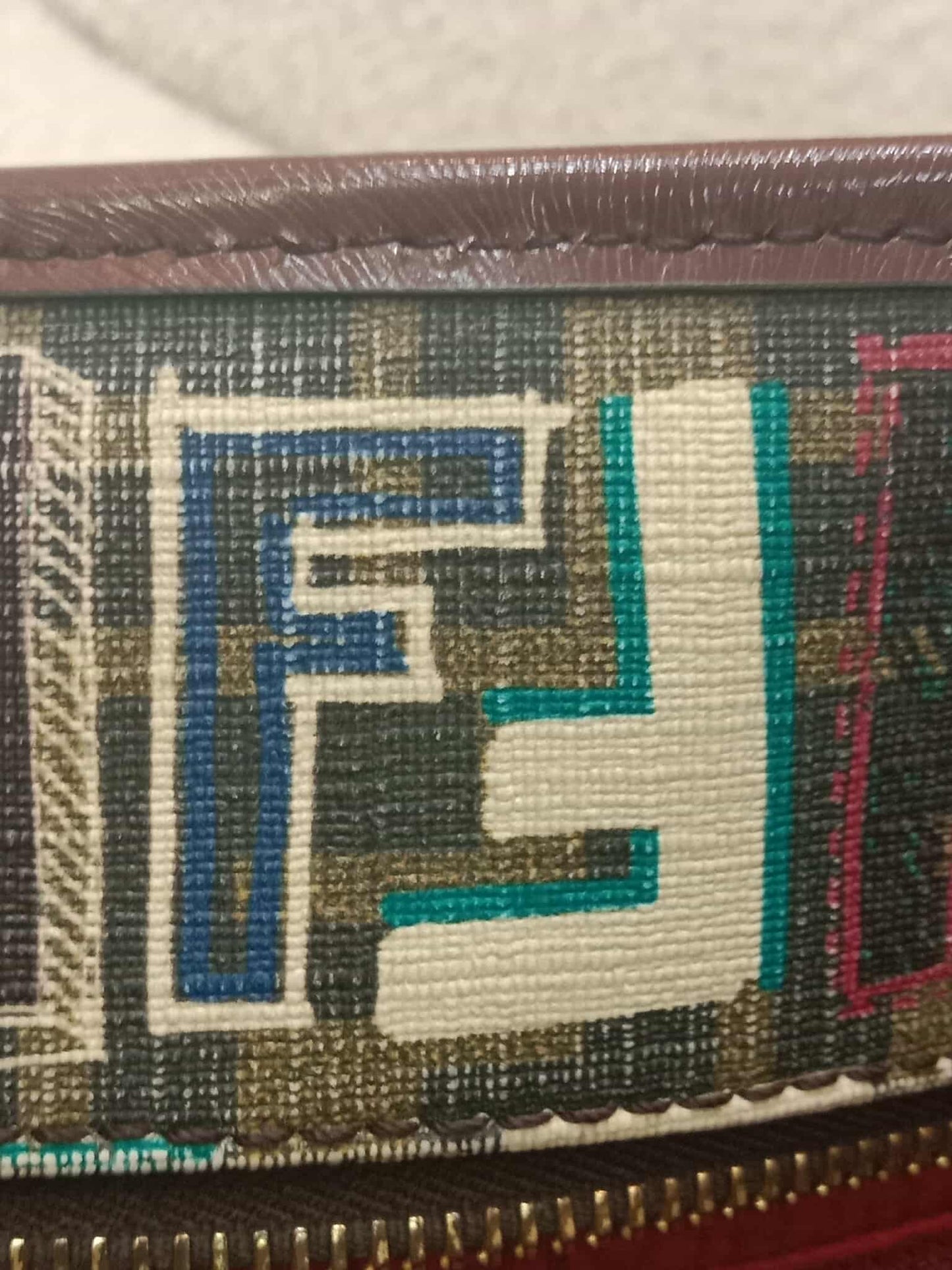 Fendi Multicolor Zucca Spalmati Roll Tote Bag