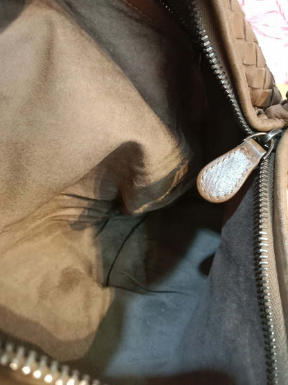 Bottega Veneta Hobo Intrecciato Bag Brown