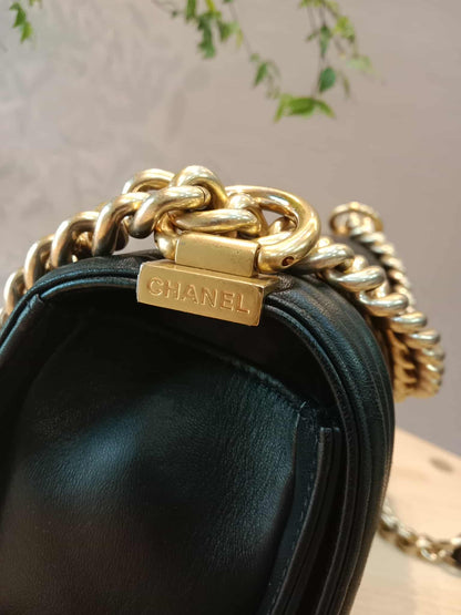 Chanel Leboy Quilted Lambskin Old Medium Black Series 23
