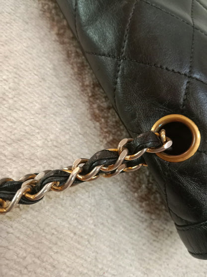 Chanel Quilted Lambskin Paris Double FLap Bag Black Series 2