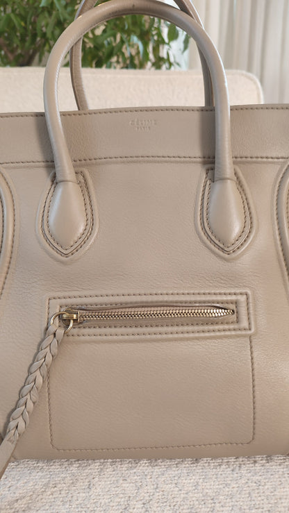 Celine Drummed Phantom Taupe Bag