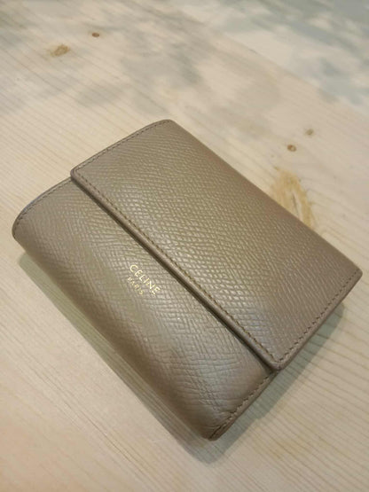 Celine Beige Trifold Wallet