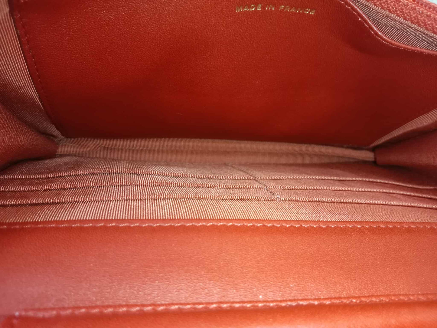 Chanel Wallet on Chain Lambskin Red Series 13