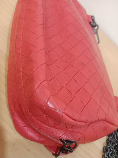 Bottega Veneta Olympia Nappa Butterfly Leather Bag Red