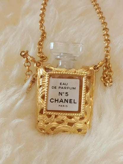Chanel No. 5 Vintage Perfume Bottle Necklace