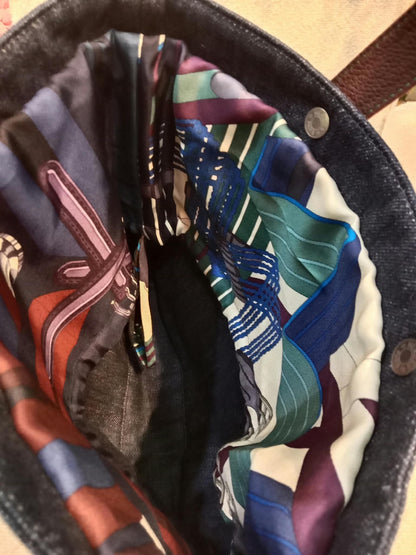 Hermes Petit H Denim Tote