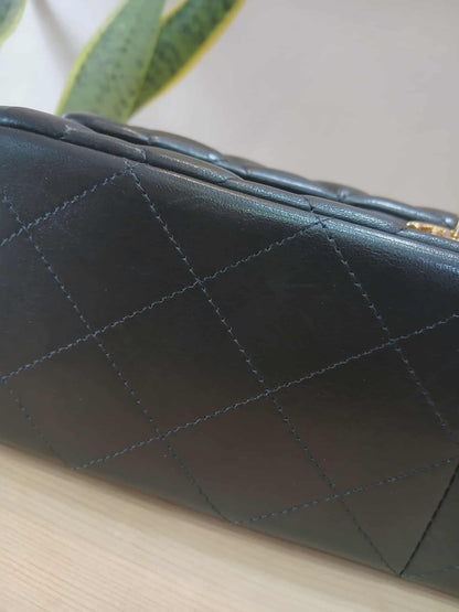 Chanel Double Flap Jumbo Lambskin Black Series 16