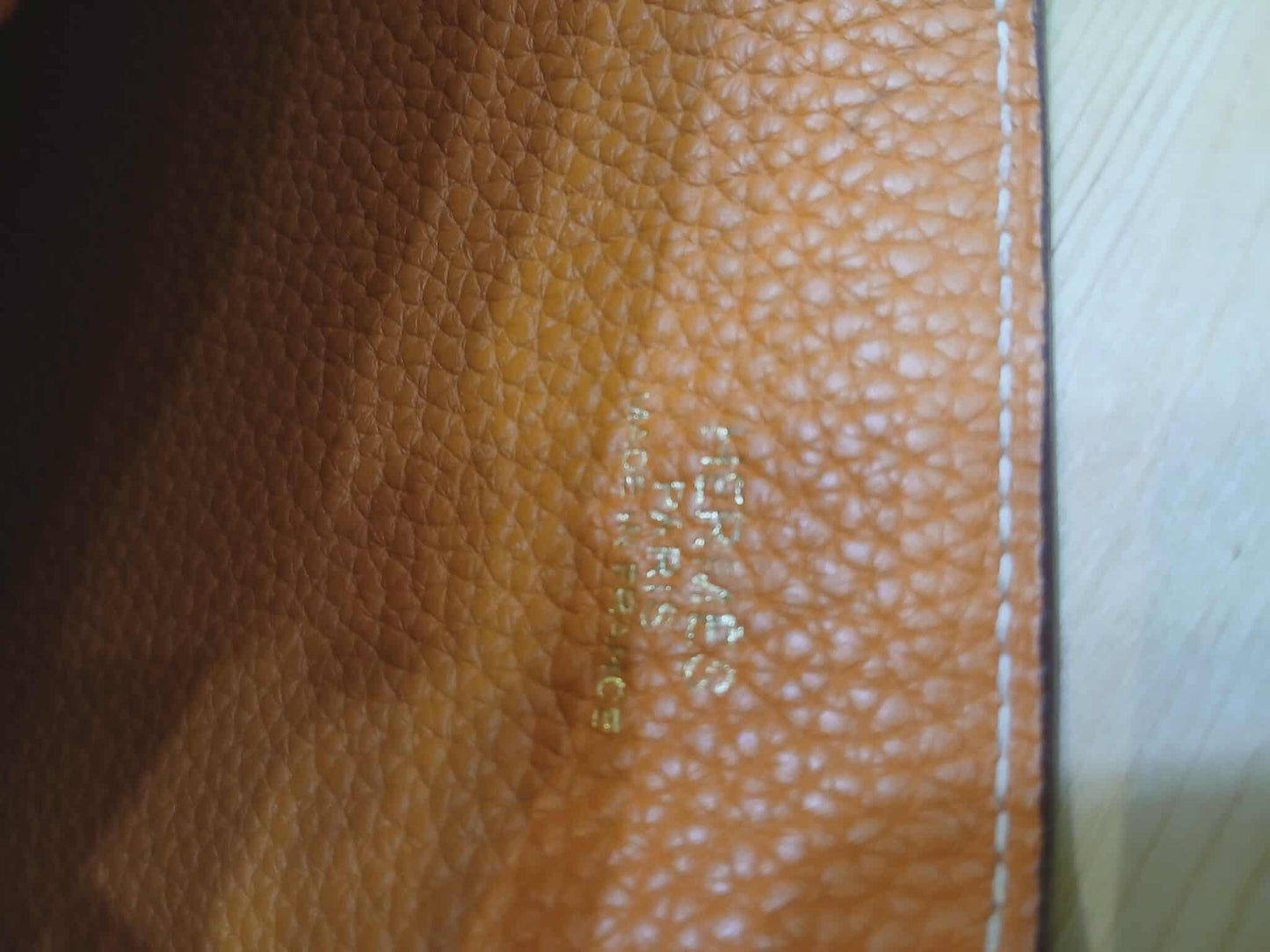 Hermes Double Sens 36 Gold/Poppy Orange Clemence Stamp R Square 2014