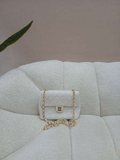 Chanel Matelasse Lambskin Vintage Flap White Series 1