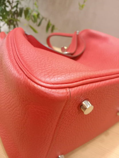 Hermes Lindy 26 Clemence Coral Red Stamp X 2016
