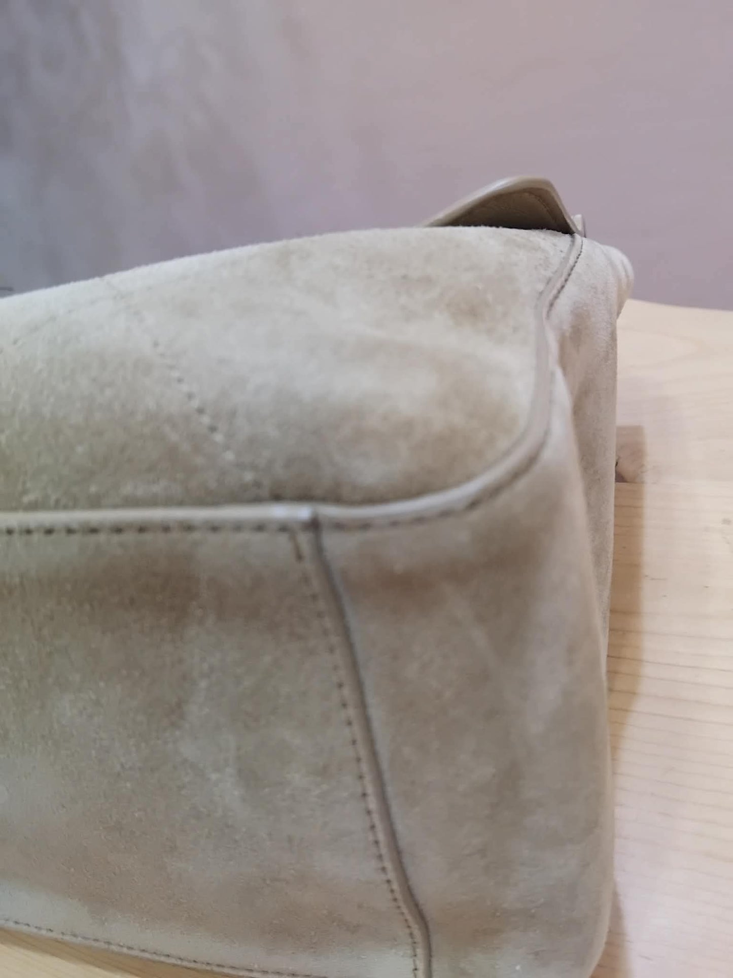 Chanel XXL Flap in Dark Beige Suede Microchipped