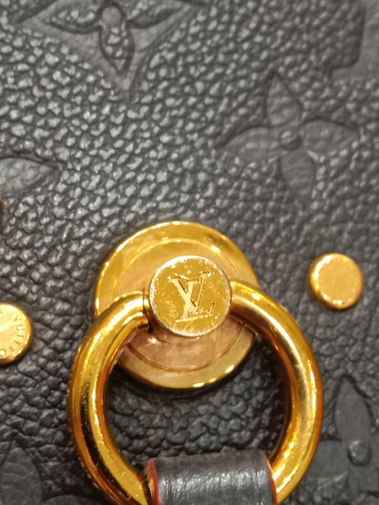 Louis Vuitton Marine/Rouge Monogram Empreinte Leather Blanche BB Bag