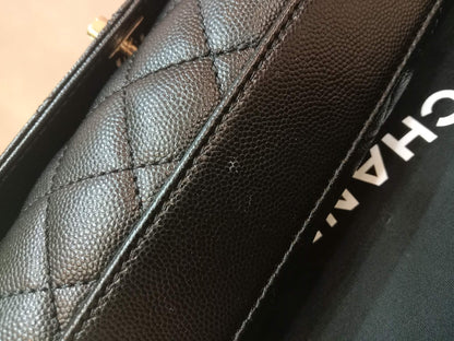 Chanel Cocohandle Eastwest Top Handle Caviar Bag Black