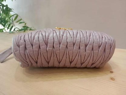 Miu Miu Matelasse Leather Pink Bag