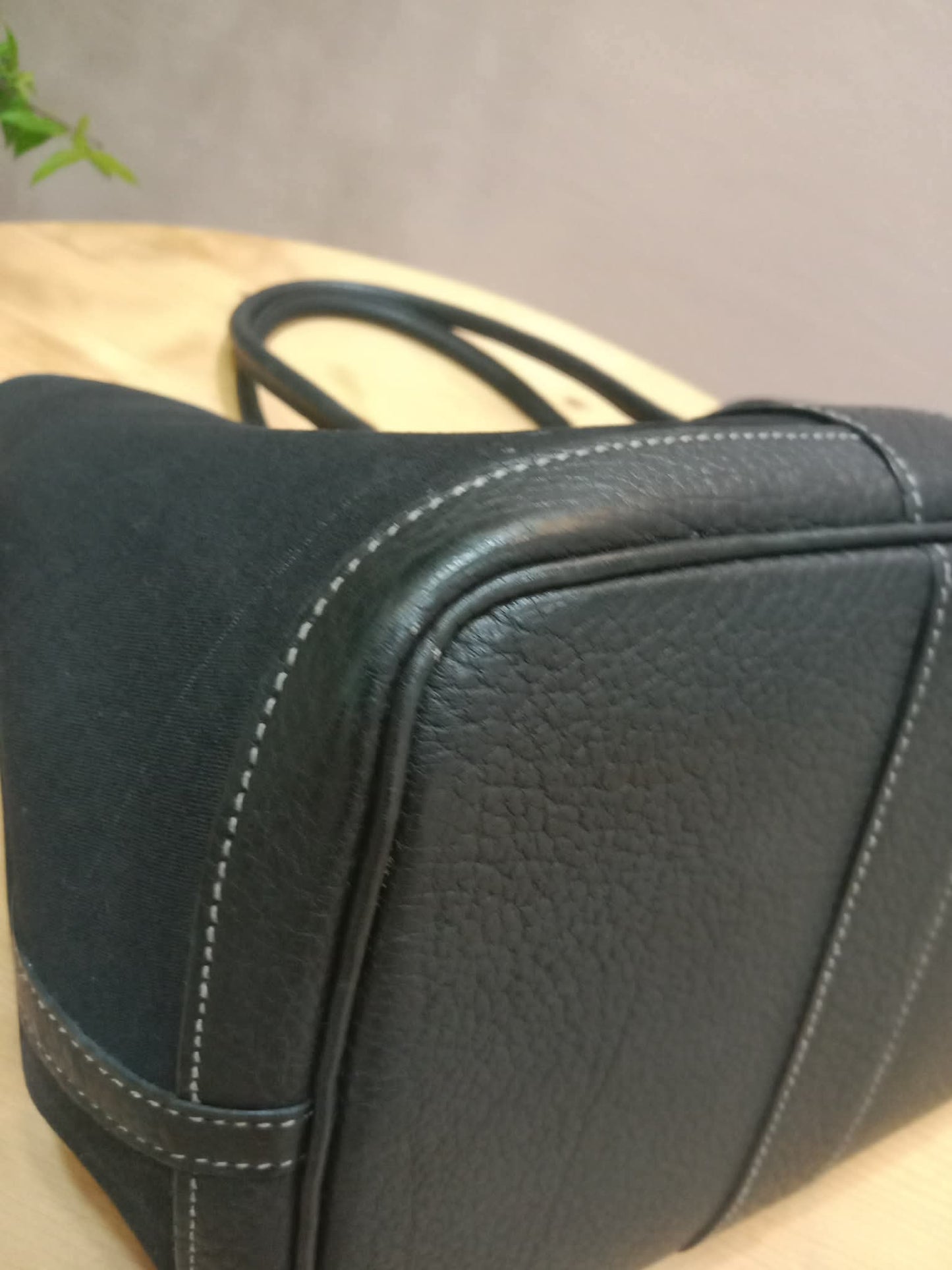 Hermes GPT 36 Canvas/Leather Black