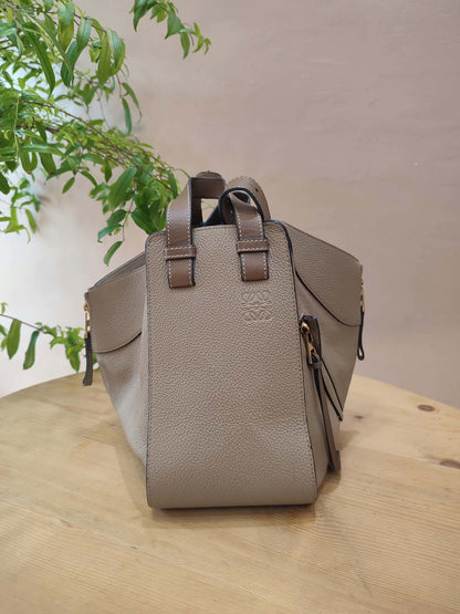 Loewe Hammock Bicolor Taupe/Brown Small Bag