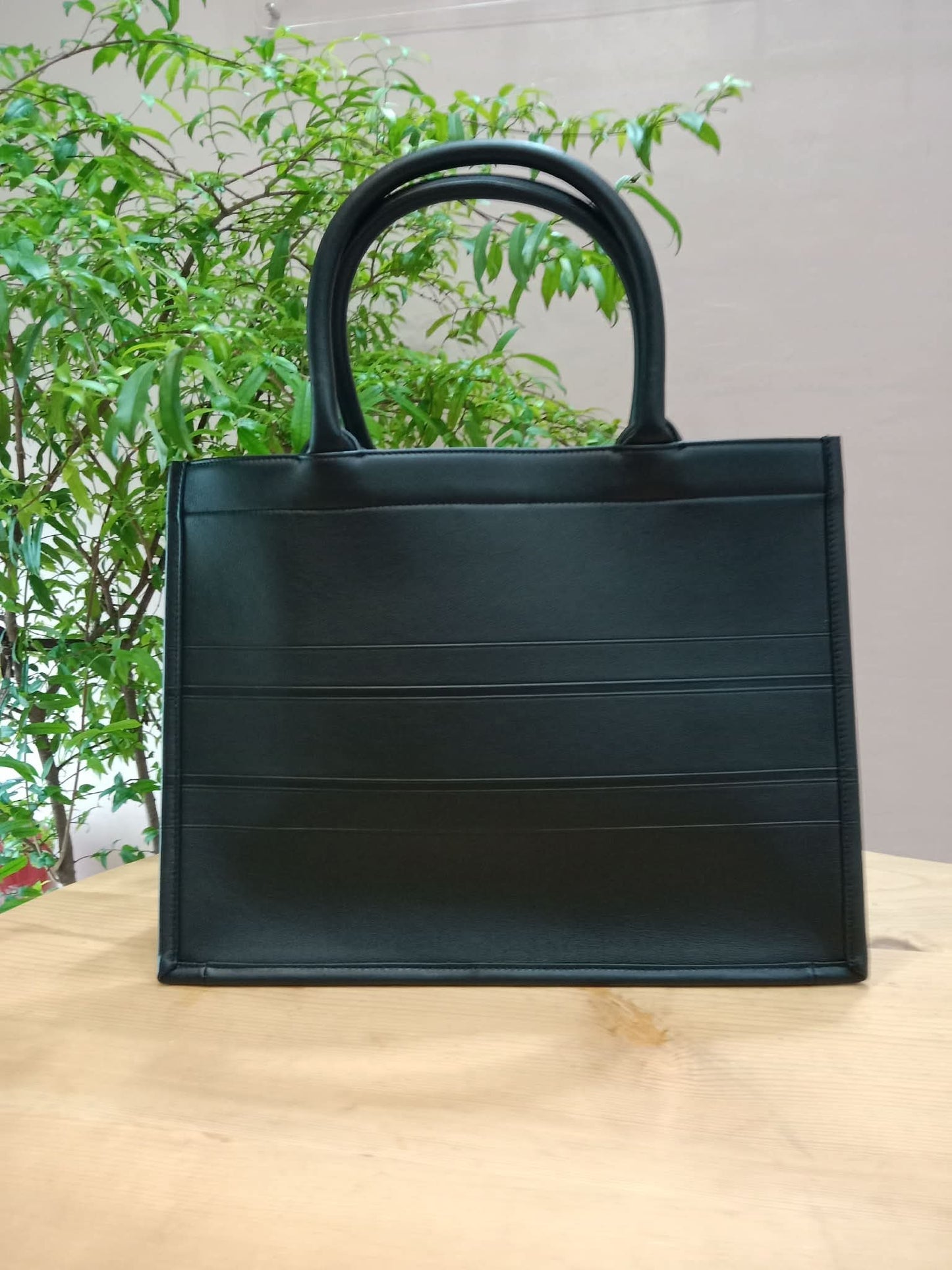 Christian Dior Book Tote Calfskin Medium Black PM
