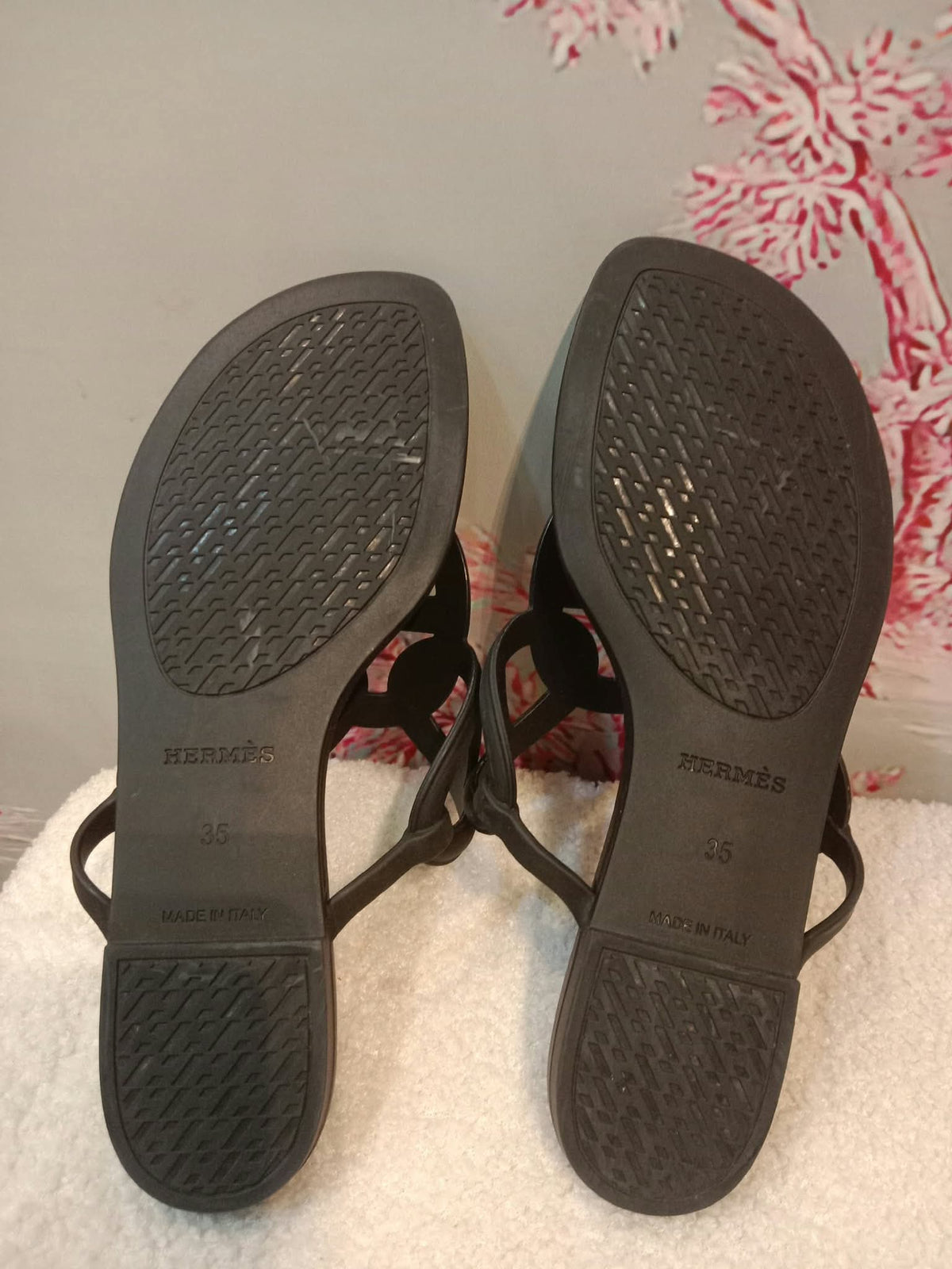 Hermes Egerie Sandals Black Size 35