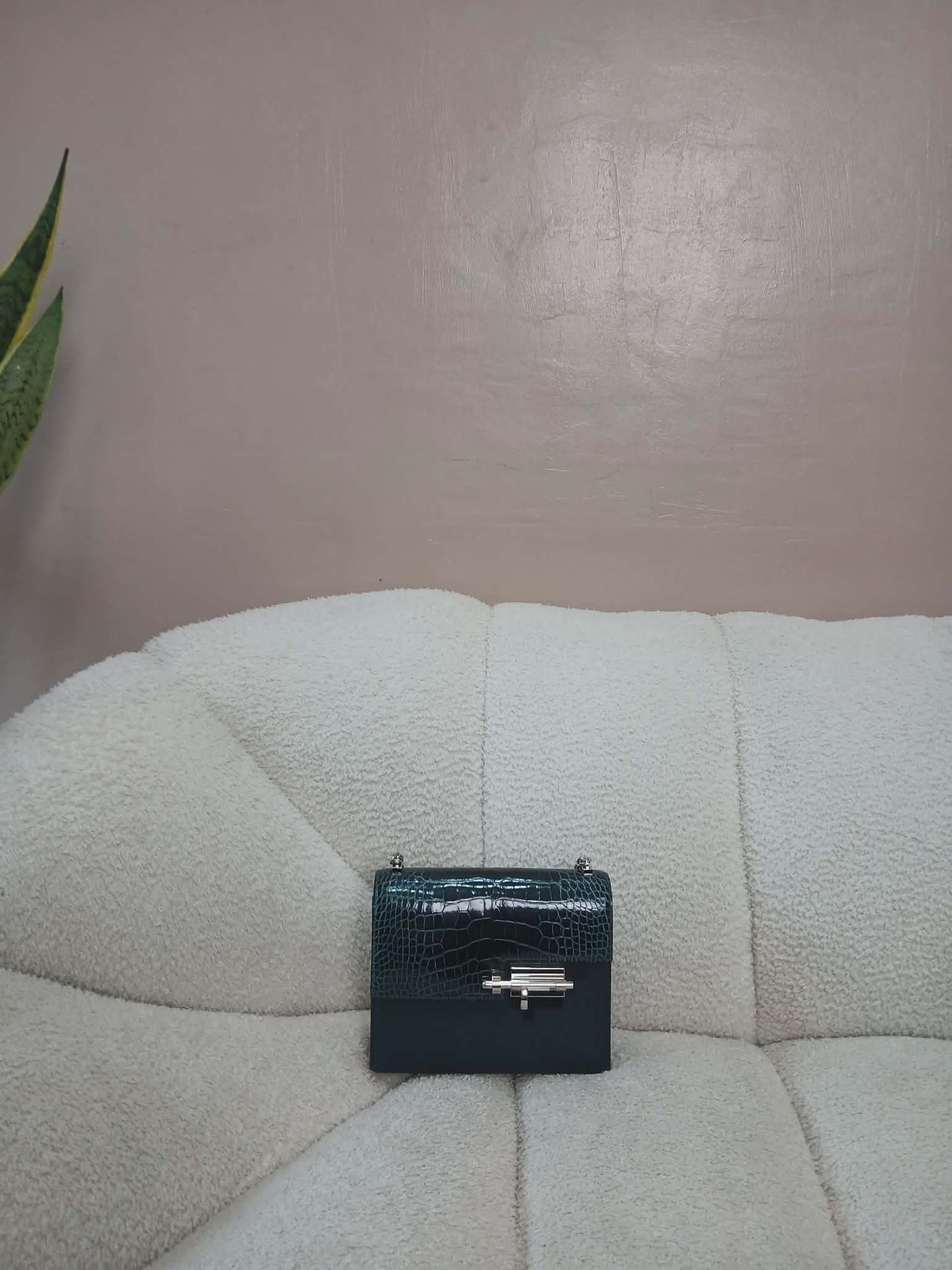 Hermes Sac Verrou Touch Chaine Mini Marquete Cypress Noir Stamp Y 2020