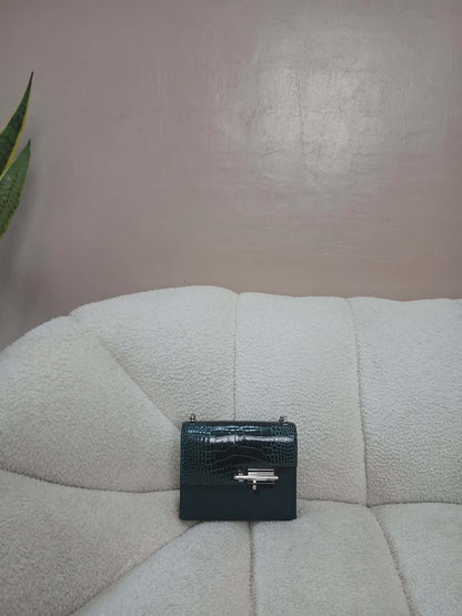 Hermes Sac Verrou Touch Chaine Mini Marquete Cypress Noir Stamp Y 2020