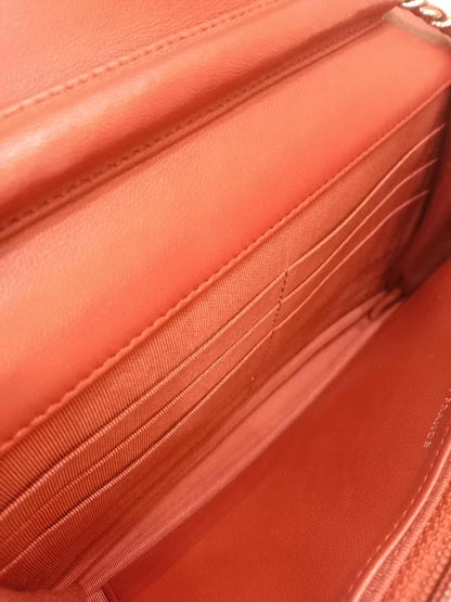 Chanel Classic Wallet On Chain Red Lambskin Series 16