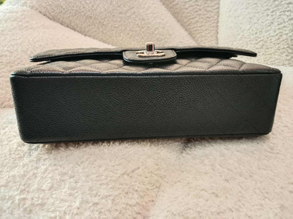 Chanel Classic Double Flap Medium Black Caviar Series 19