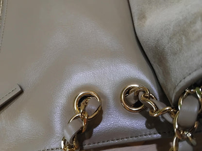 Chanel XXL Flap in Dark Beige Suede Microchipped