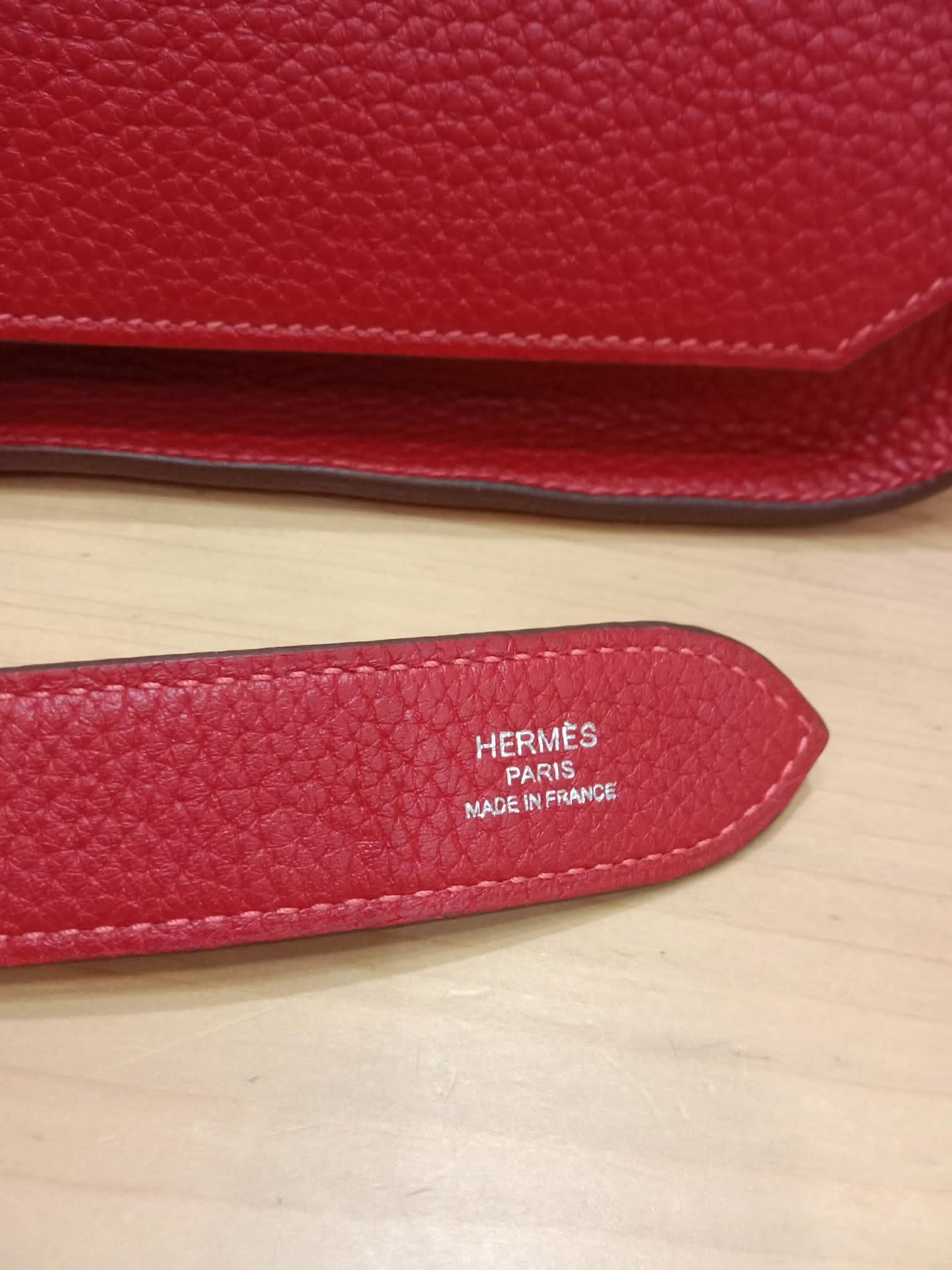 Hermes Jypserie 28 Rouge Casaque Clemence Stamp B 2023