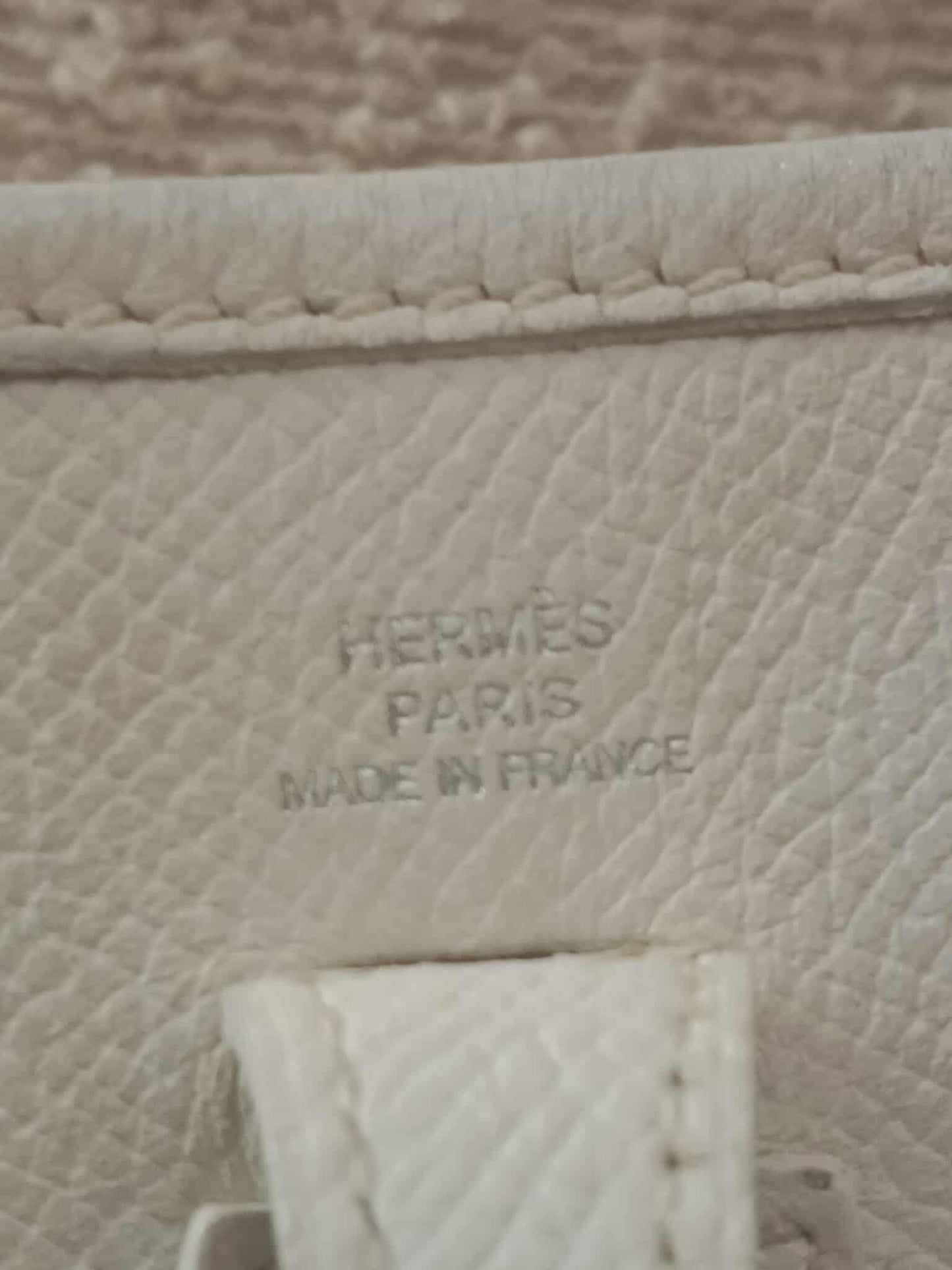 Hermes Evelyne TPM White Clemence Stamp O Square 2011