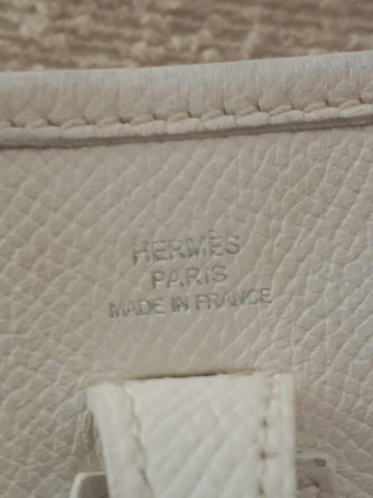 Hermes Evelyne TPM White Clemence Stamp O Square 2011