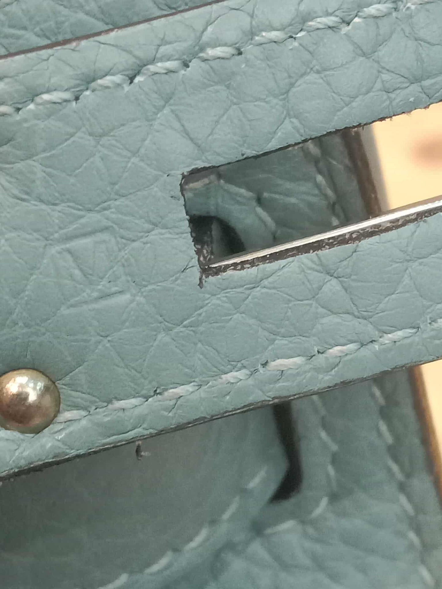 Hermes Jypserie 34 Blue Clemence Stamp M Square 2009