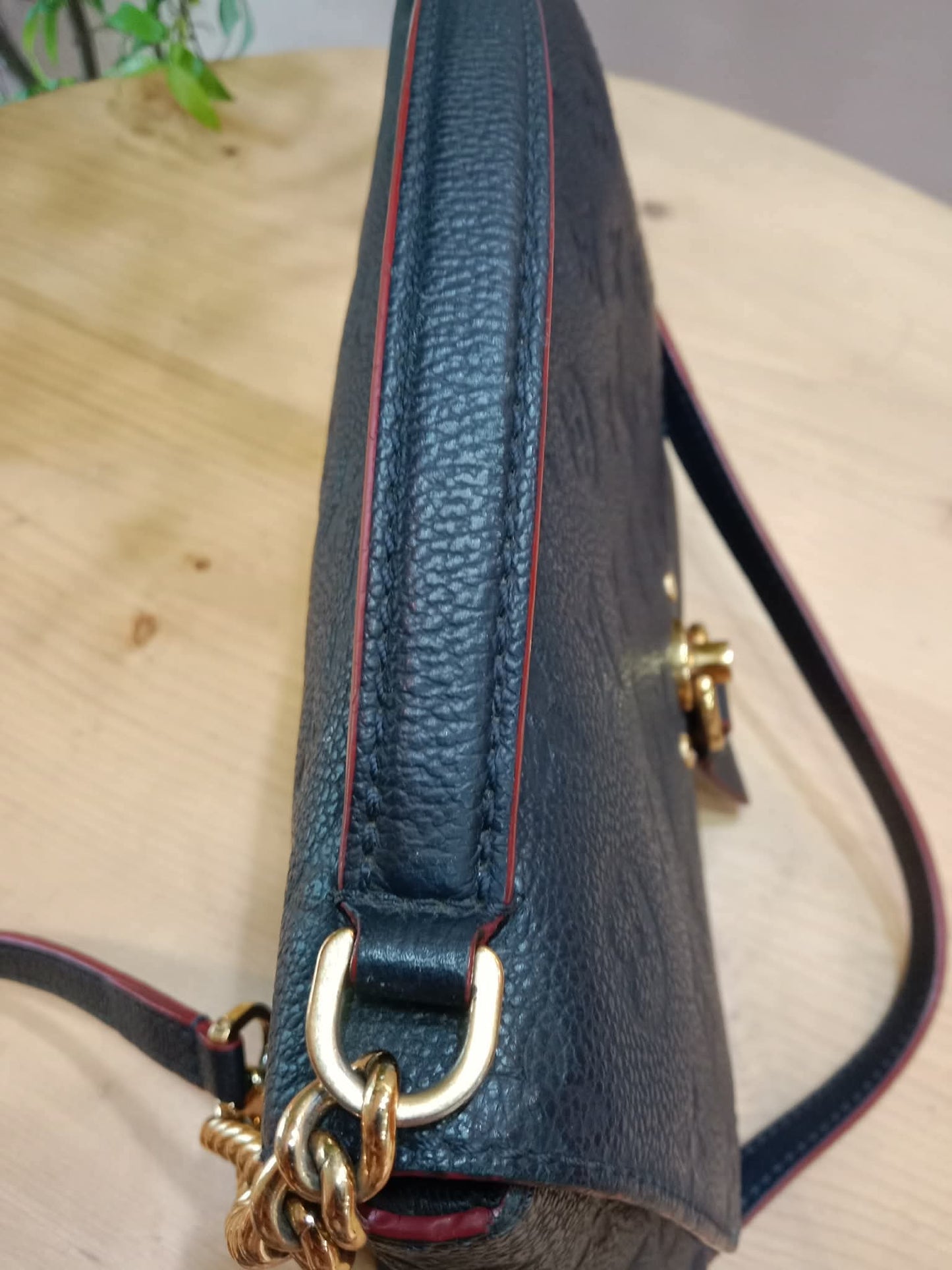 Louis Vuitton Marine/Rouge Monogram Empreinte Leather Blanche BB Bag