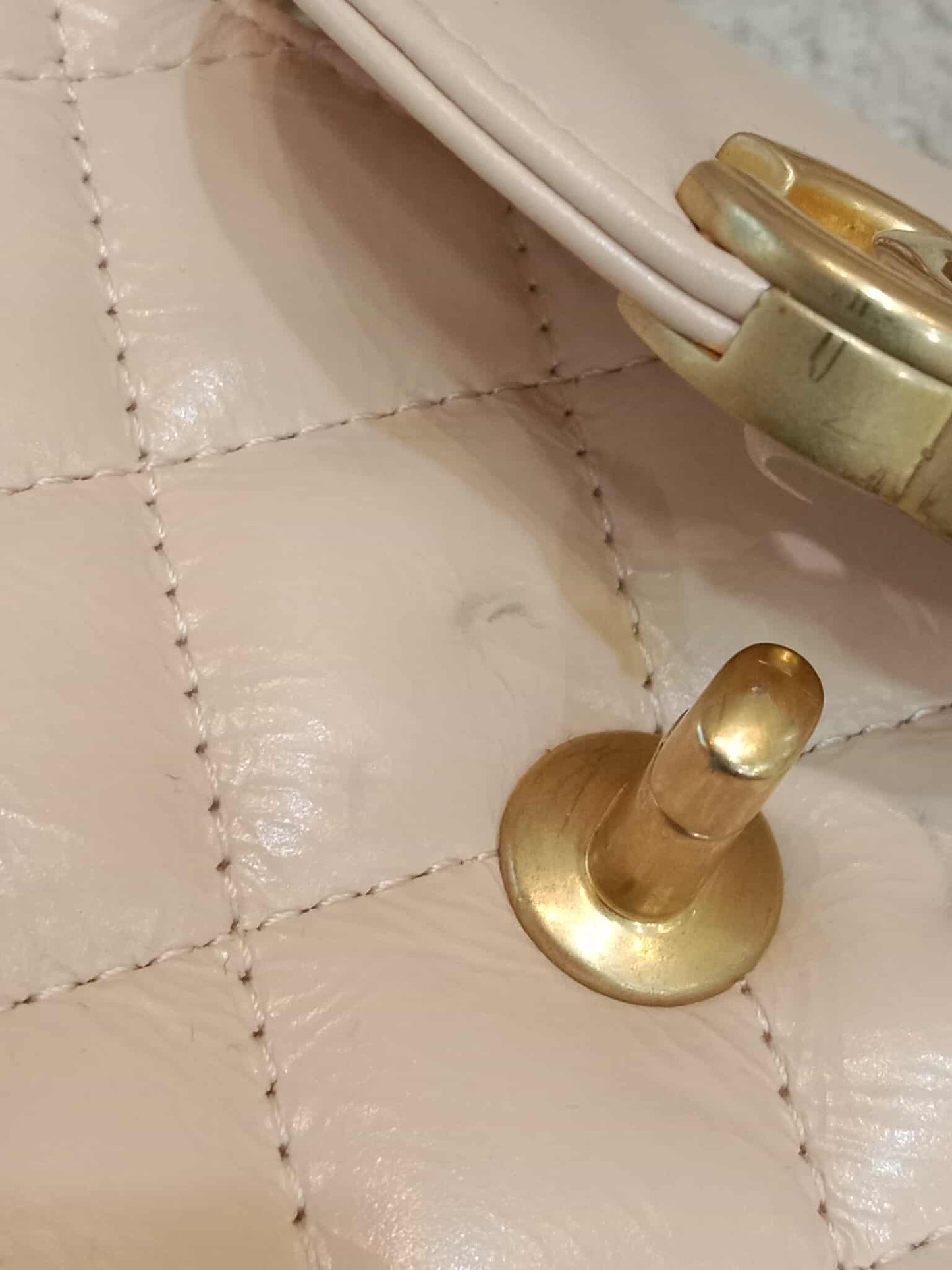 Chanel Kelly Nano Bag Beige Microchipped Fullset