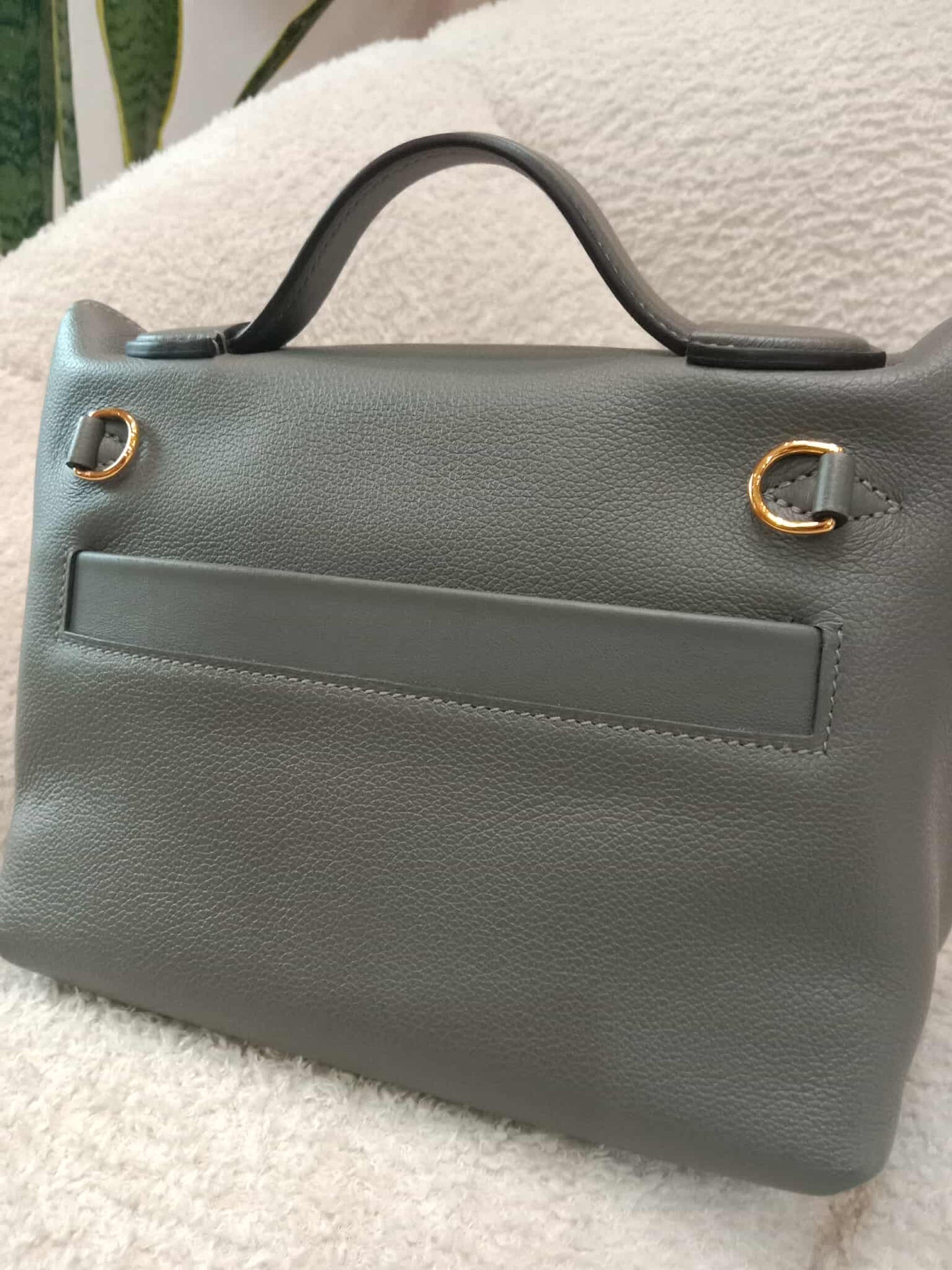 Hermes Mini 24/24 Gris Meyer Evercolor Stamp U 2022