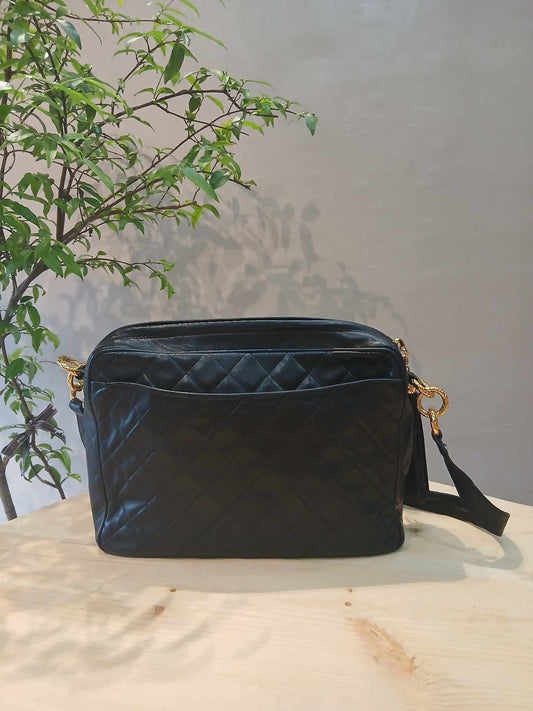 Chanel Vintage Shoulder Bag Lambskin Black Series 2