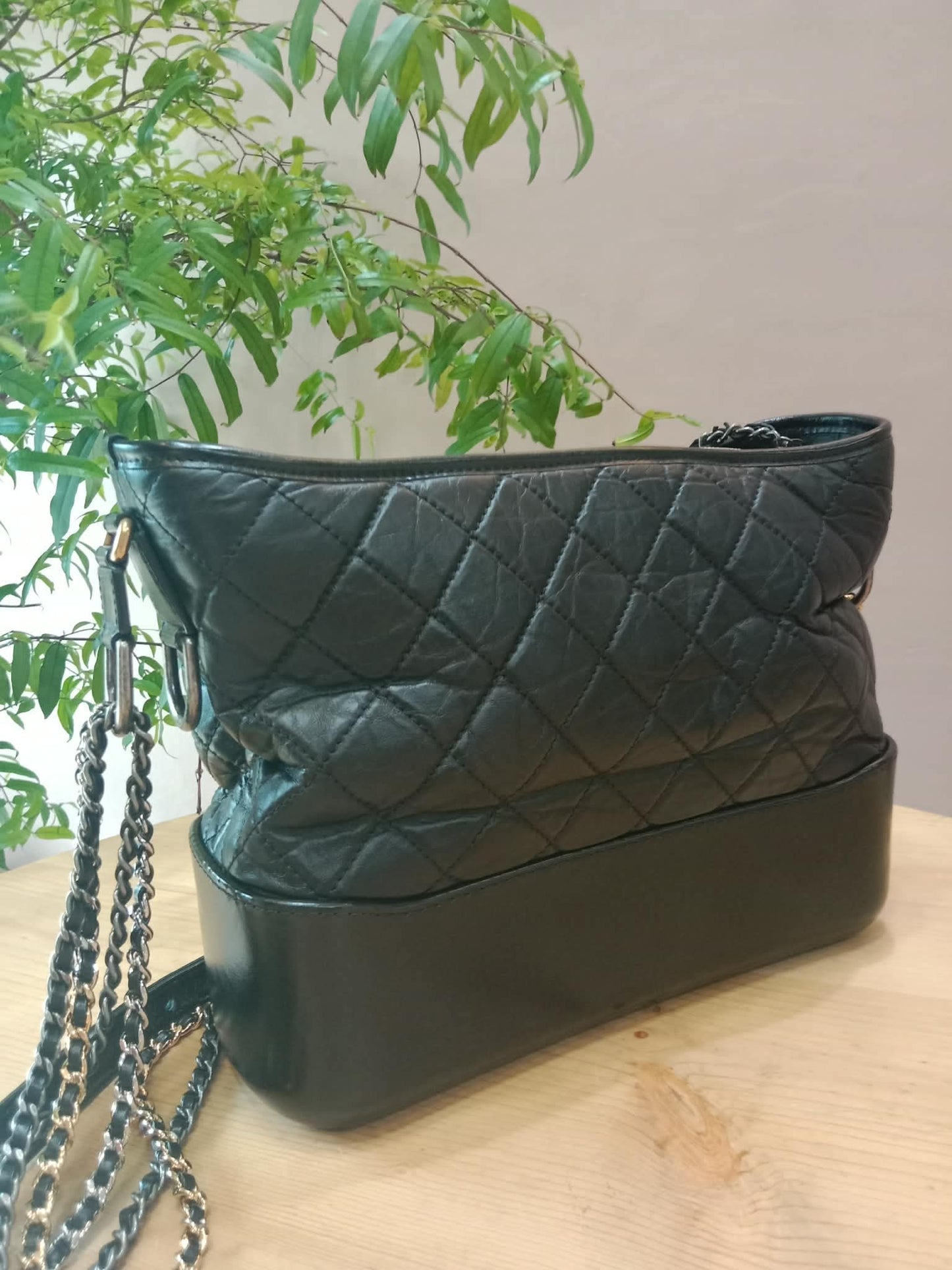 Chanel Gabrielle Medium Calfskin Black Series 24