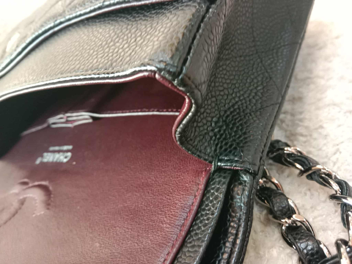 Chanel Classic Double Flap Medium Black Caviar Series 19