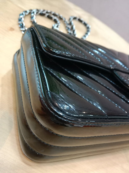 Chanel Classic Rectangular Mini Flap Patent Black Series 23