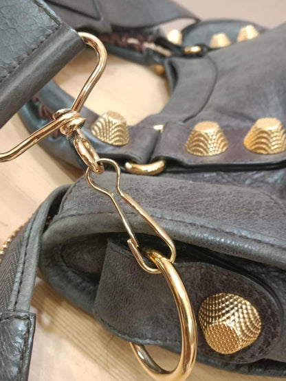 Balenciaga Giant City Bag Distressed Lambski Black