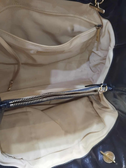 Chanel Mix Shopping Tote Bag Quilted Beige/Black Series 16