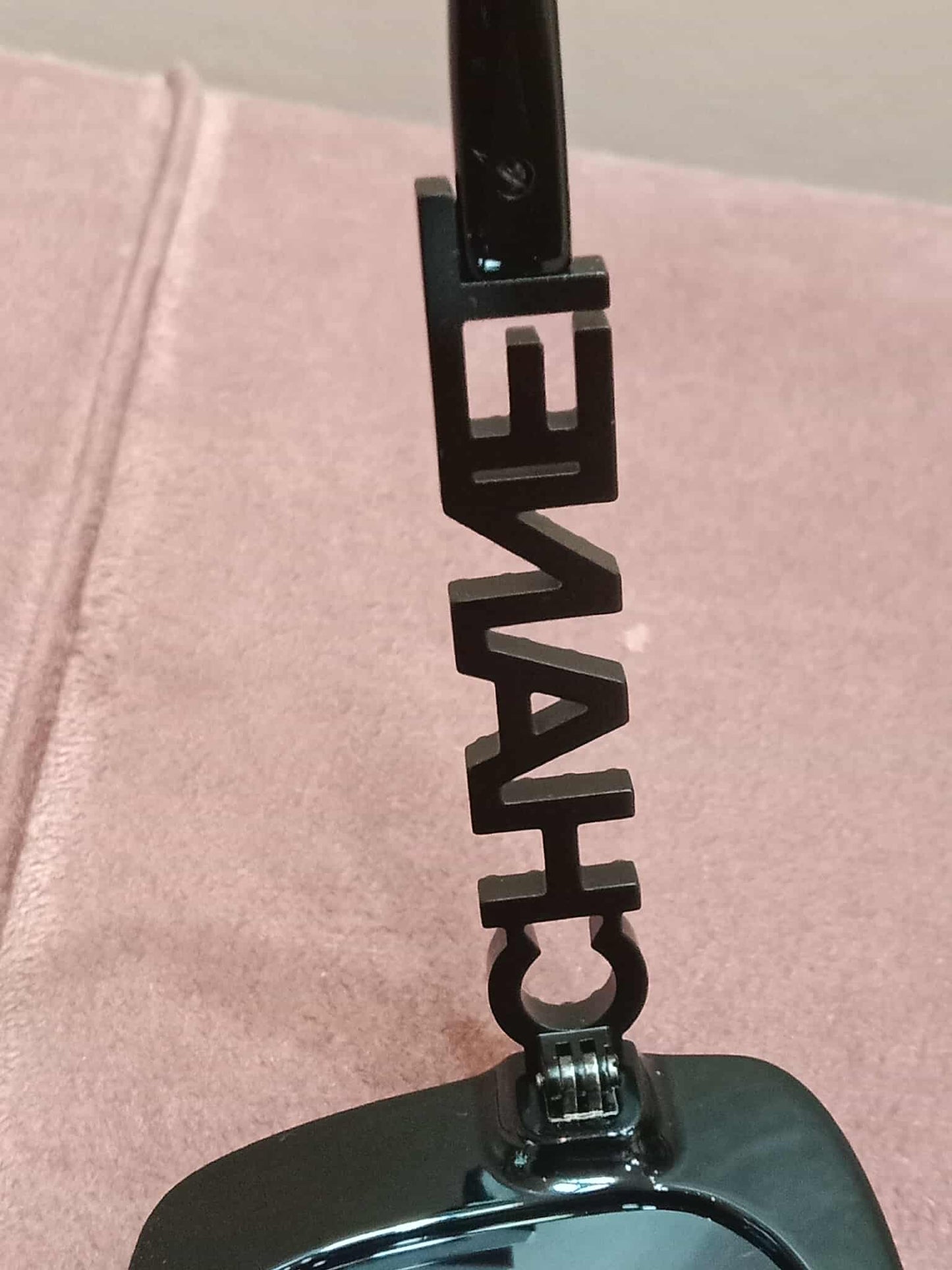 Chanel Square Sunglasses with Black Acetate Frame and Gray Lenses