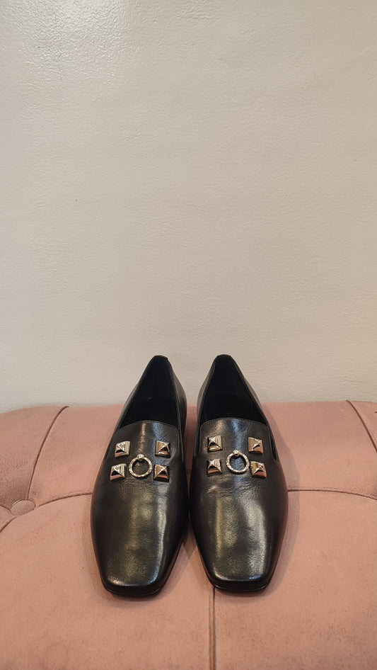 Hermes Subtil Ballerina Noir Size 37 1/2