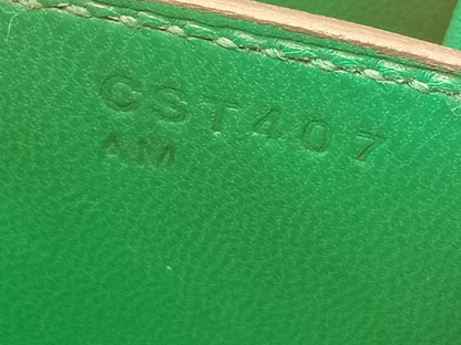 Hermes Constance 18 Green Epsom Stamp C 2018