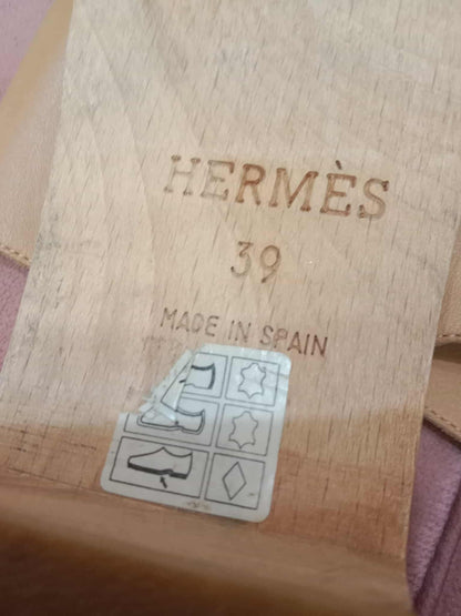 Hermes Kevlar Slides Sandal Beige Size 39