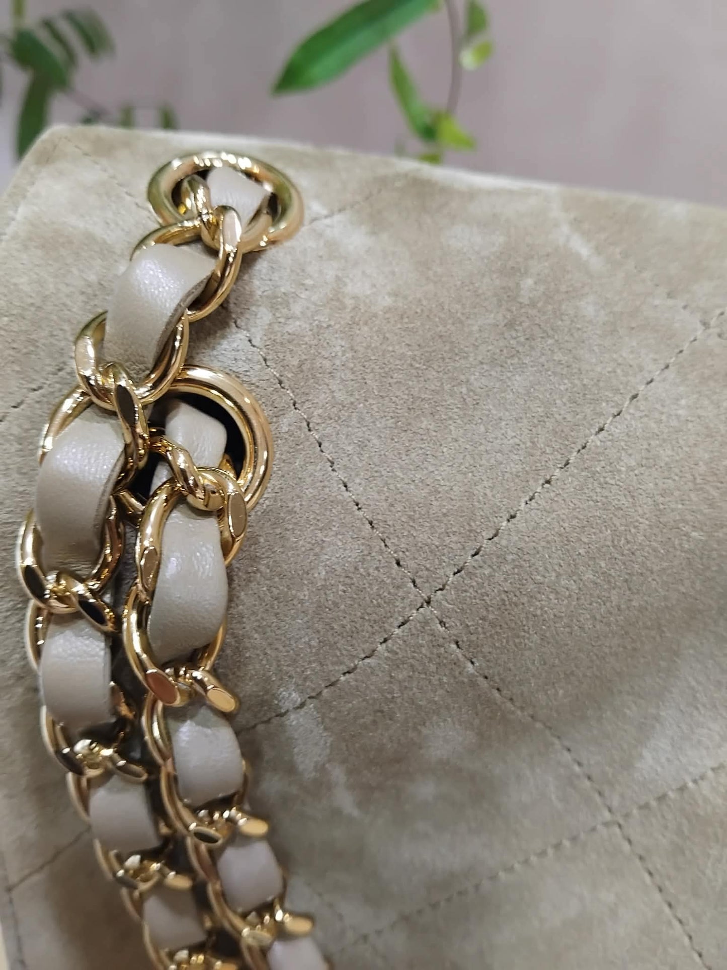 Chanel XXL Flap in Dark Beige Suede Microchipped
