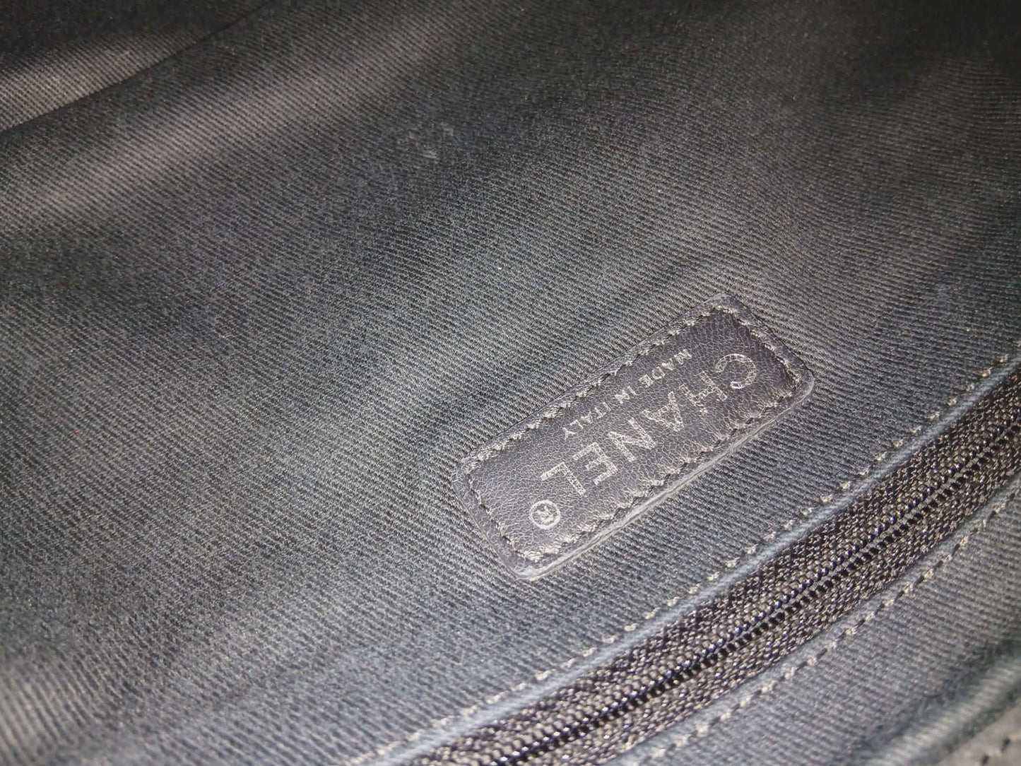 Chanel Square Double Flap Lambskin Dark Gray Series 15